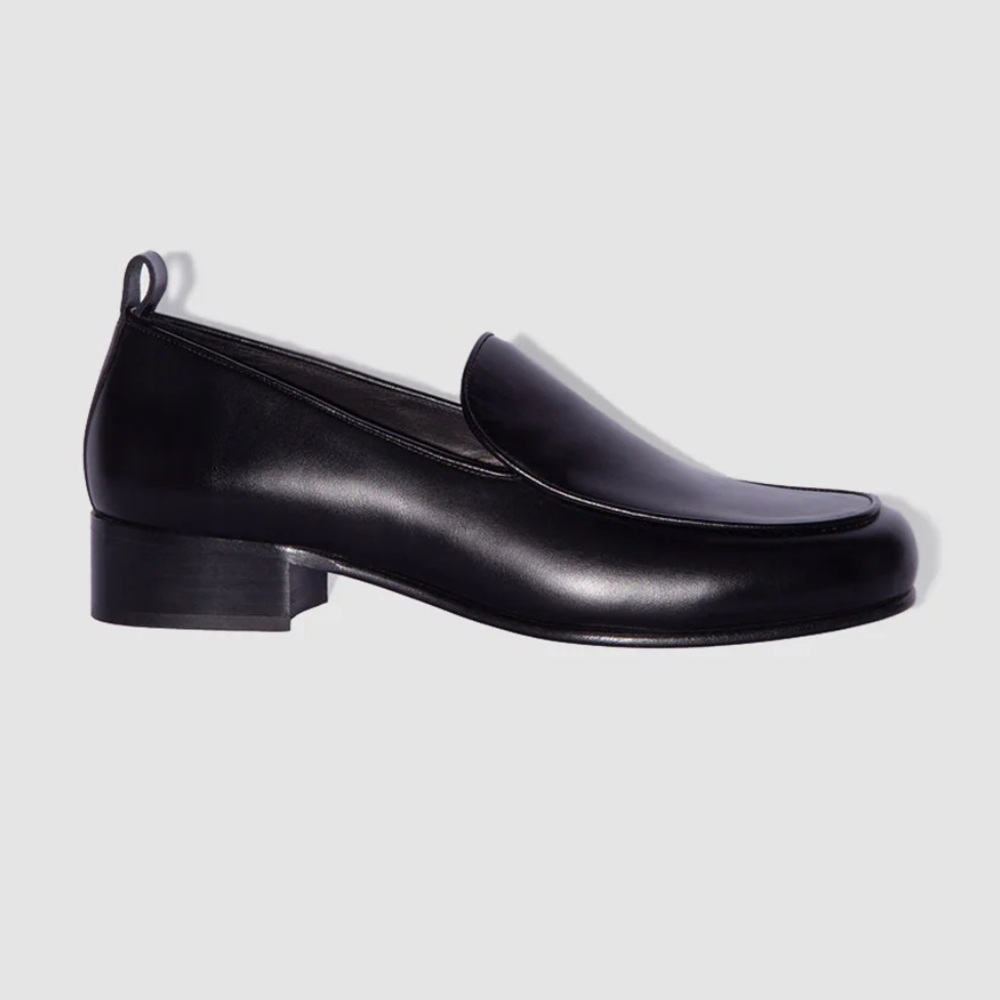 BY FAR Black Leather Women's Loafers Sz40